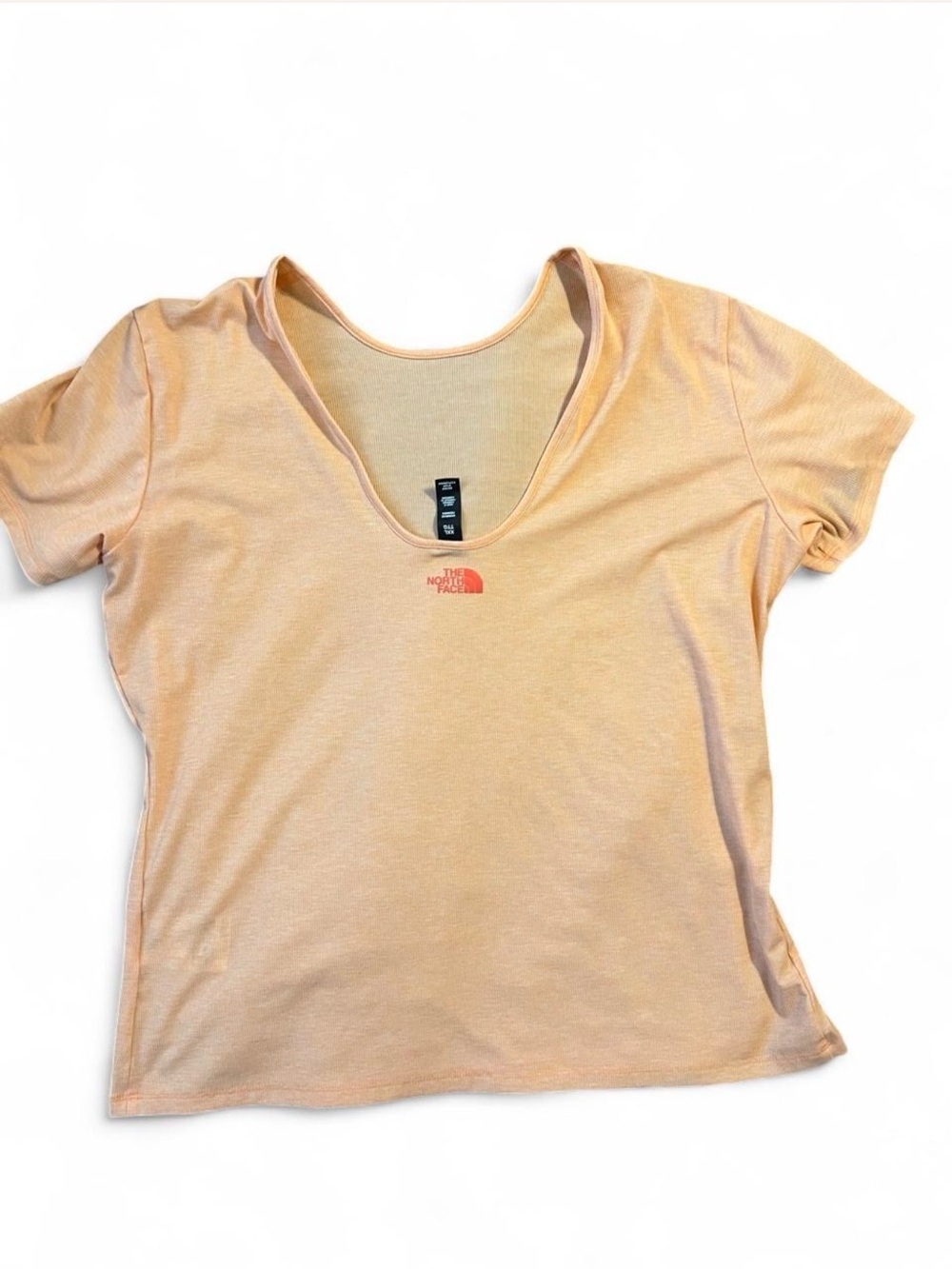 The North Face Women's Scoop-Back Short Sleeve Tee in Peach - Picture 4 of 7